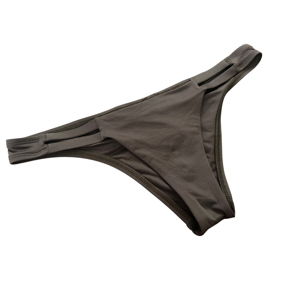 Vitamin A Eco Friendly Brown Double Strap Bikini‎ Bottom M Made in USA